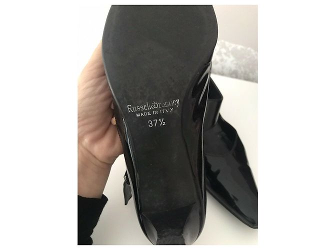Russell & Bromley Mary Jane in vernice nera Nero - vista 3
