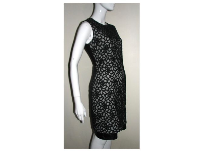 Diane Von Furstenberg DvF Tilda Shadow Spitzenkleid Schwarz Weiß - Ansicht 3