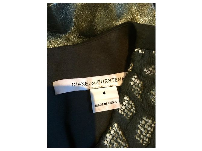 Diane Von Furstenberg DvF Tilda Shadow Spitzenkleid Schwarz Weiß - Ansicht 6