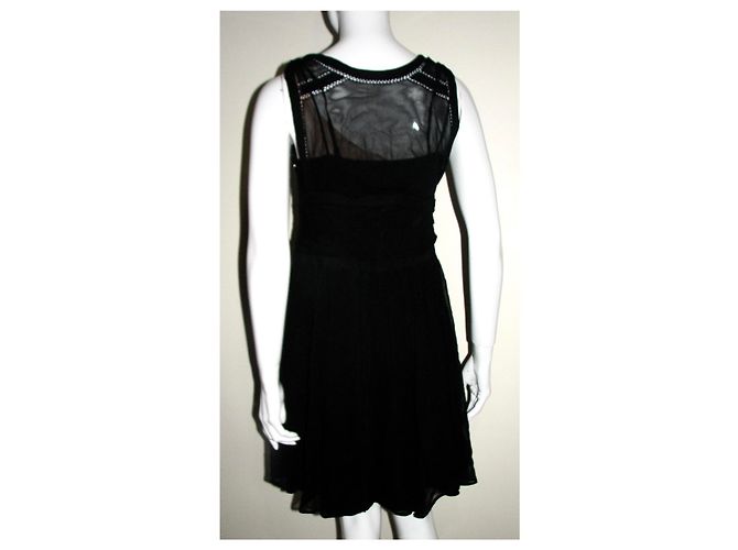 Temperley London Abito in seta nera Temperley Nero - vista 4