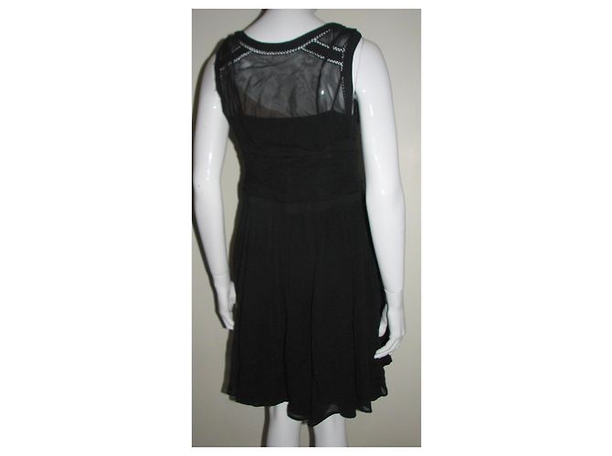 Temperley London Abito in seta nera Temperley Nero - vista 6