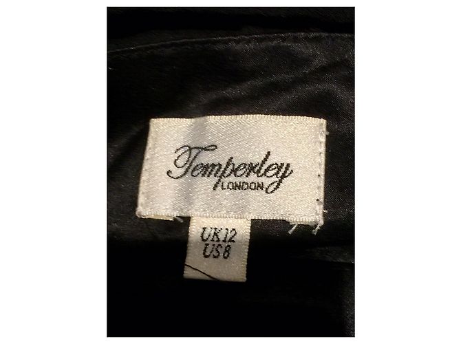 Temperley London Abito in seta nera Temperley Nero - vista 7