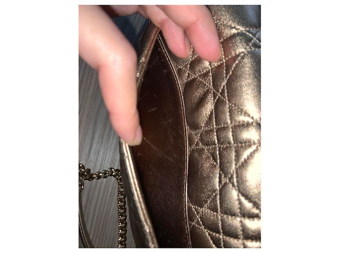 Borsa a mano Christian Dior Miss Dior Pelle Oro D'oro - vista 4