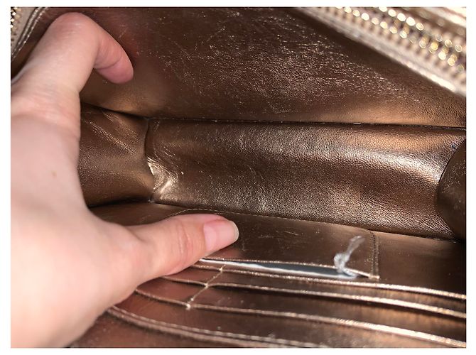 Borsa a mano Christian Dior Miss Dior Pelle Oro D'oro - vista 7