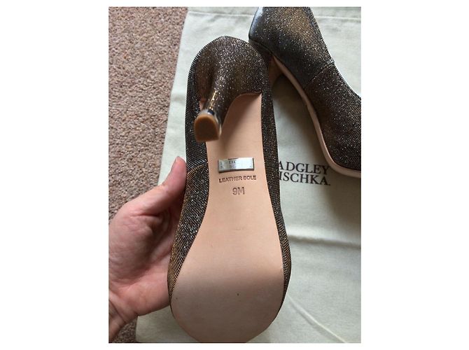 Zapatos Peep Toe Badgley Mischka Gris Iridiscente - vista 10