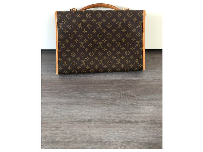 Borsa Louis Vuitton Brown Monogram Beverly GM Marrone - vista 6