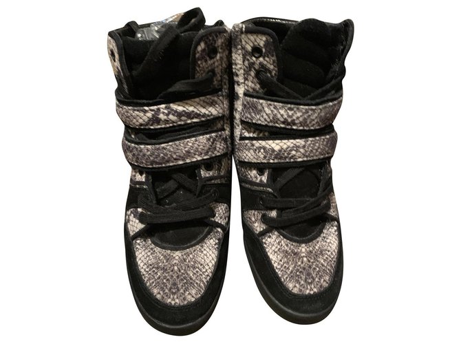 The Kooples Zapatillas PYTHON con cuña Negro Impresión de pitón - vista 2