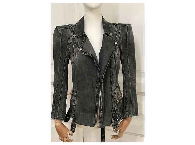 Balmain Jaqueta jeans acolchoada icônica - vista 10