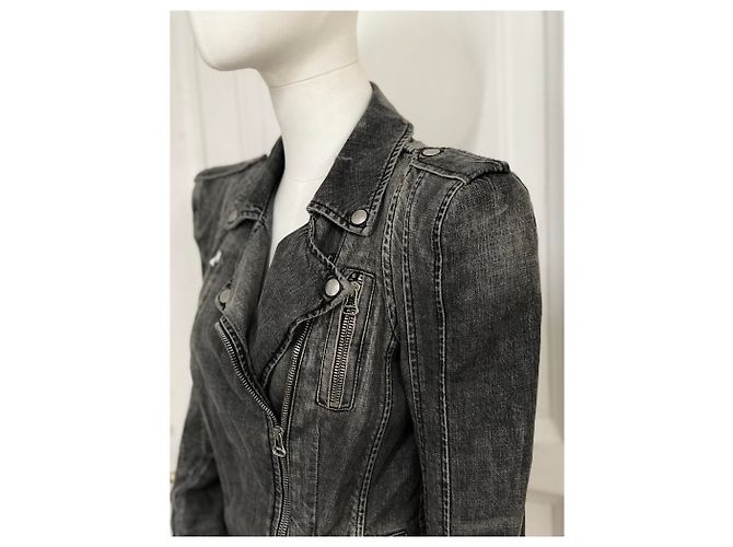 Balmain Jaqueta jeans acolchoada icônica - vista 11