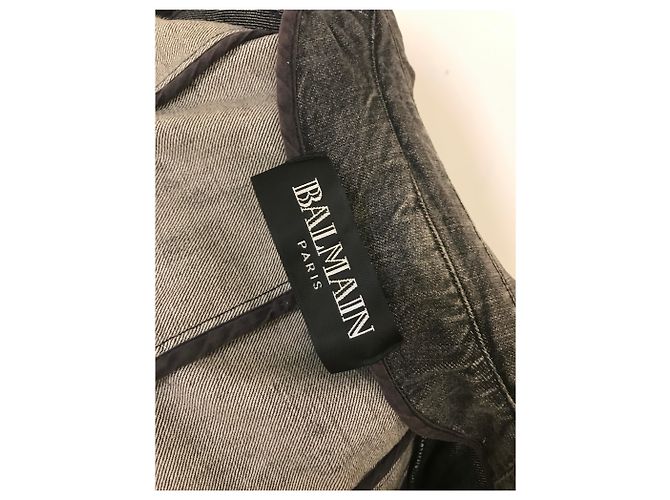 Balmain Jaqueta jeans acolchoada icônica - vista 12