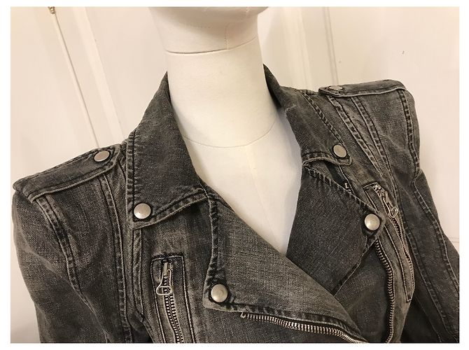 Balmain Jaqueta jeans acolchoada icônica - vista 7