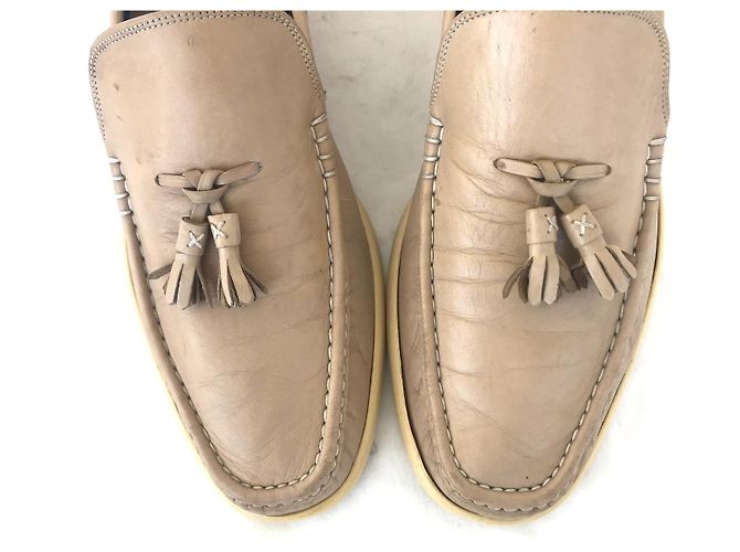 Bally Slipper aus beige Leder mit Quaste - Ansicht 4