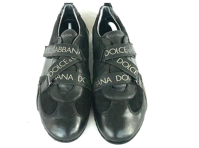 Sneakers Dolce & Gabbana in pelle e scamosciata nere 44 Nero - vista 2