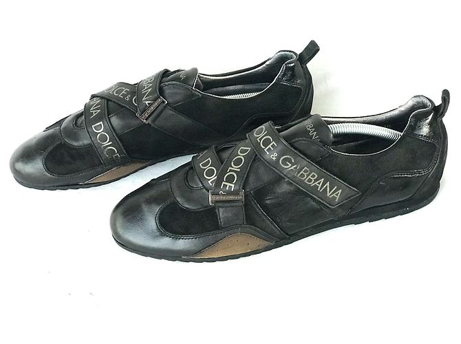 Sneakers Dolce & Gabbana in pelle e scamosciata nere 44 Nero - vista 3