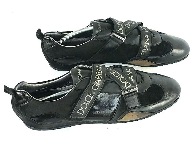 Sneakers Dolce & Gabbana in pelle e scamosciata nere 44 Nero - vista 4