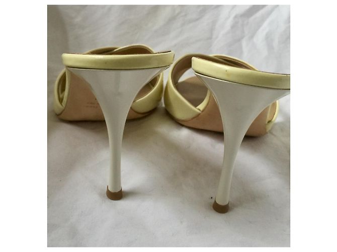 Giuseppe Zanotti Sandali in vernice Bianco Giallo - vista 5