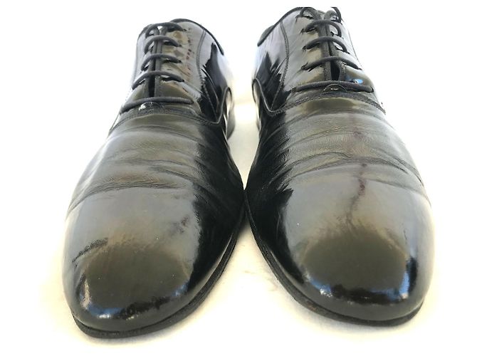 Scarpe stringate Gucci in vernice nera Taglia 43 Nero - vista 5