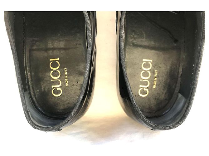 Scarpe stringate Gucci in vernice nera Taglia 43 Nero - vista 9