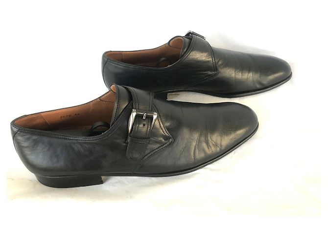Autre Marque Mocassini Magnanni con cinturino in pelle nera Nero - vista 3