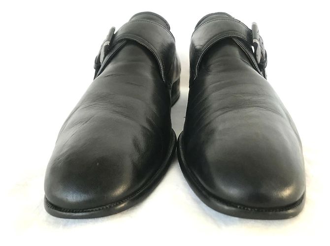 Autre Marque Mocassini Magnanni con cinturino in pelle nera Nero - vista 5