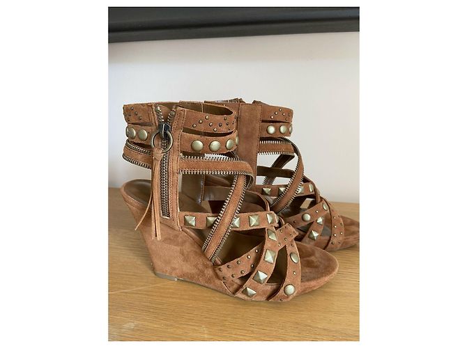 Sandales compensées gladiateur cloutées Ash - vue 4