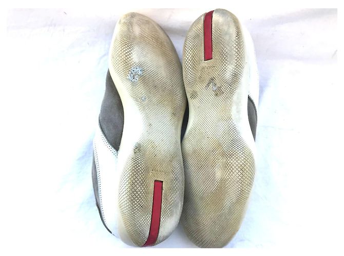 Sneakers Prada in camoscio grigio - vista 6