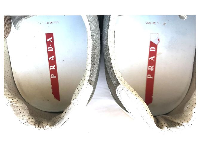 Sneakers Prada in camoscio grigio - vista 9
