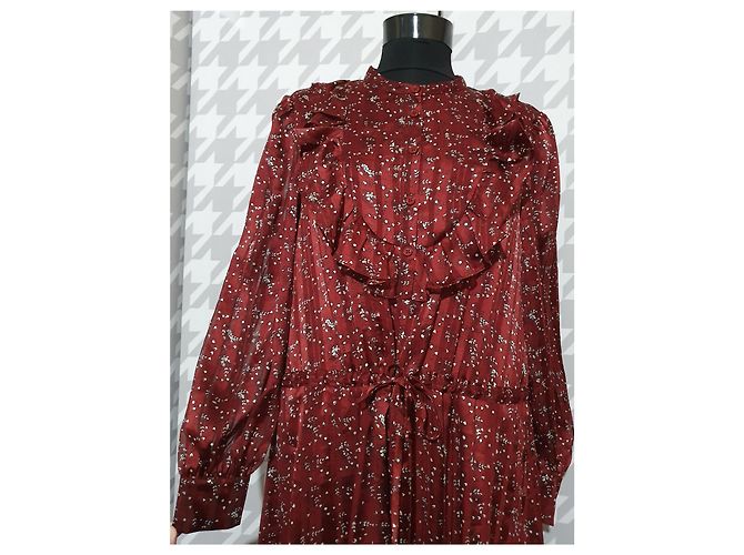 & Other Stories Maxikleid Dunkelrot Polyester Größe 36 Bordeaux - Ansicht 2