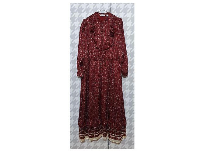 & Other Stories Maxikleid Dunkelrot Polyester Größe 36 Bordeaux - Ansicht 5
