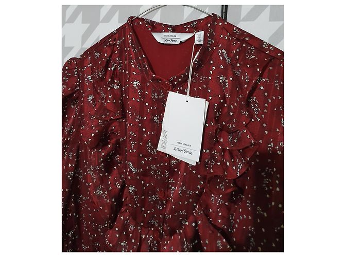 & Other Stories Maxikleid Dunkelrot Polyester Größe 36 Bordeaux - Ansicht 6