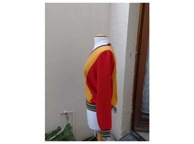 Marni V-Ausschnitt Oversize Pullover aus Kaschmir und Wolle Mehrfarben - Ansicht 3