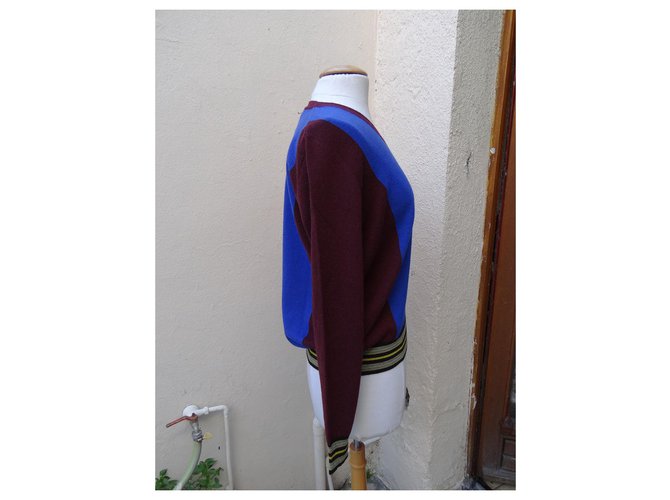 Marni V-Ausschnitt Oversize Pullover aus Kaschmir und Wolle Mehrfarben - Ansicht 4