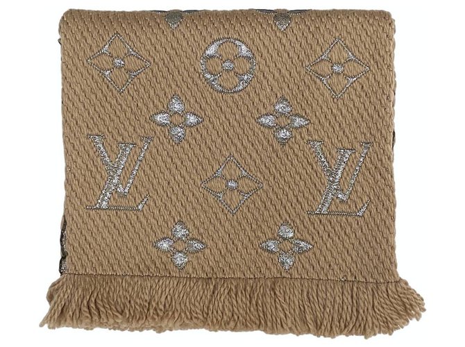 Louis Vuitton Logomania lined M75834 Silvery Beige Wool ref.220859 ...