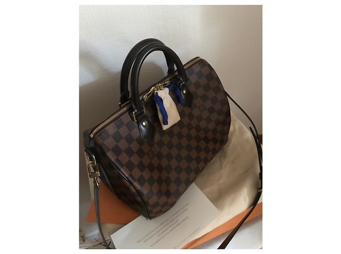 Louis Vuitton Speedy 30 cinturino a scacchi nuovo - vista 3