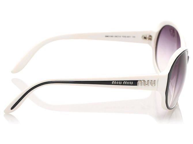 Gafas de sol polarizadas redondas negras Miu Miu - vista 3