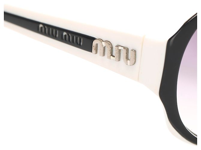 Gafas de sol polarizadas redondas negras Miu Miu - vista 5