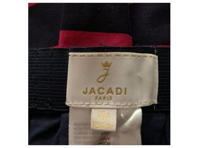 Jupe plissée rayée Jacadi Fuchsia Bleu Marine 10 ans Multicolore - vue 4