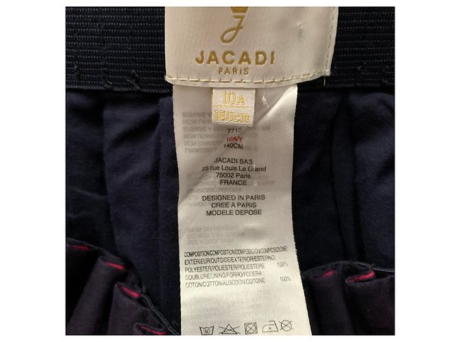 Jupe plissée rayée Jacadi Fuchsia Bleu Marine 10 ans Multicolore - vue 5