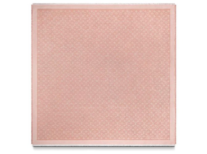 Sciarpa Louis Vuitton Monogram Rosa Seta e Lana - vista 2