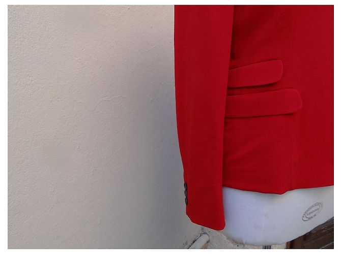 Blazer Prada Rojo de Lana y Seda Roja - vista 4