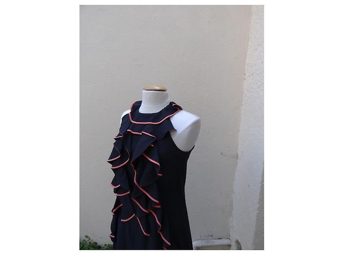 Chloé Kleid marineblau aus Viskose Größe 36 - Ansicht 6