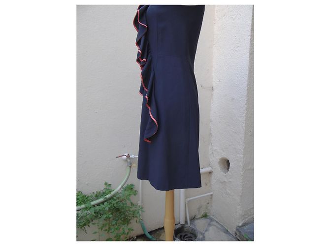 Chloé Kleid marineblau aus Viskose Größe 36 - Ansicht 8
