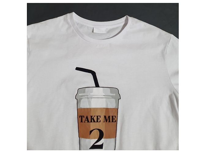 Autre Marque Camiseta 2Nd Day Take Me 2 Go Blanca Algodón L Castaño Blanco - vista 3