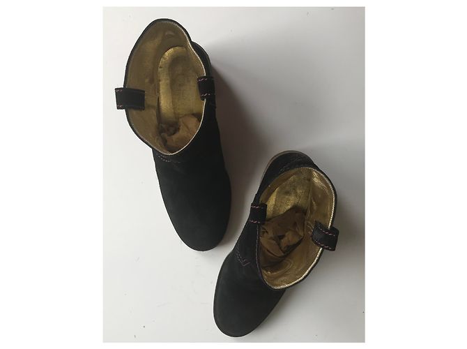 Chanel Stivaletti CC Suede In Gomma Nero - vista 18