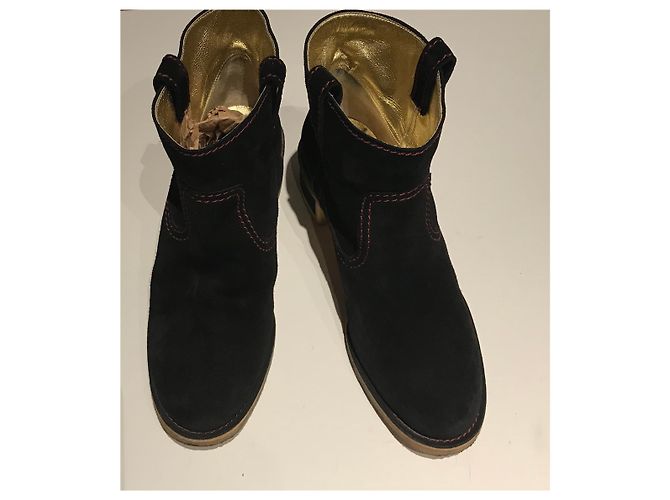Chanel Stivaletti CC Suede In Gomma Nero - vista 2