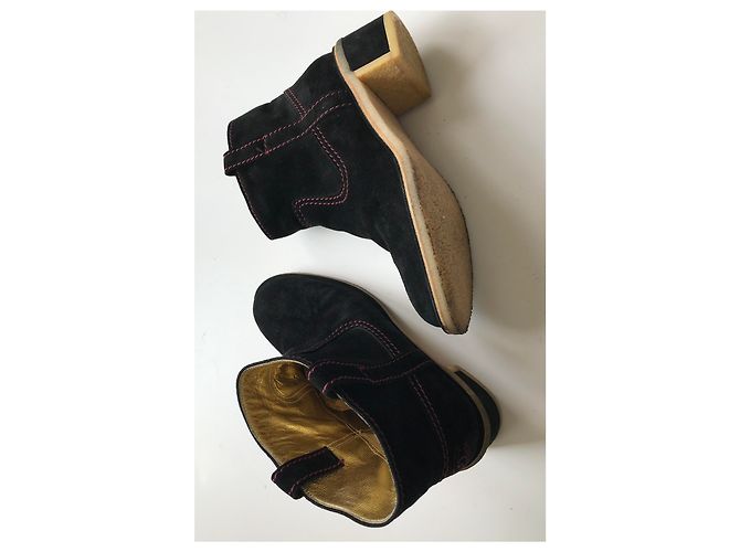 Chanel Stivaletti CC Suede In Gomma Nero - vista 33