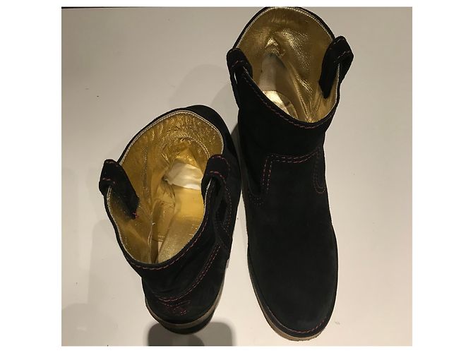 Chanel Stivaletti CC Suede In Gomma Nero - vista 8