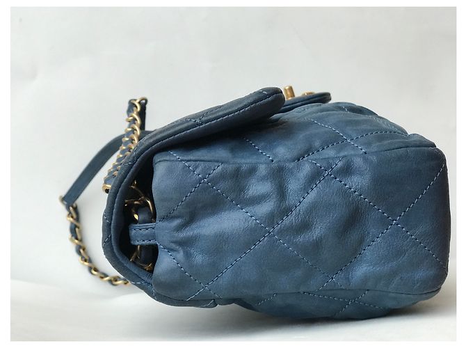 Timeless Chanel Bolsa de couro clássico limitada com caixa e saco para o pó Azul - Ansicht 10