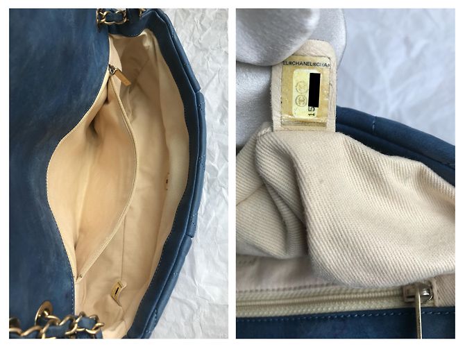 Timeless Chanel Bolsa de couro clássico limitada com caixa e saco para o pó Azul - Ansicht 15