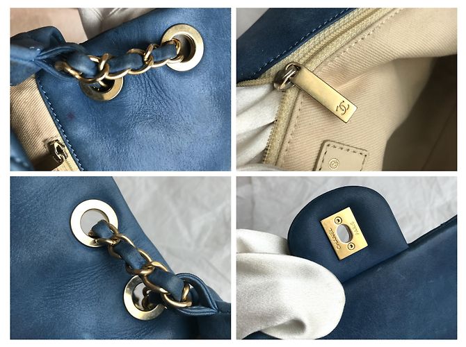 Timeless Chanel Bolsa de couro clássico limitada com caixa e saco para o pó Azul - Ansicht 17